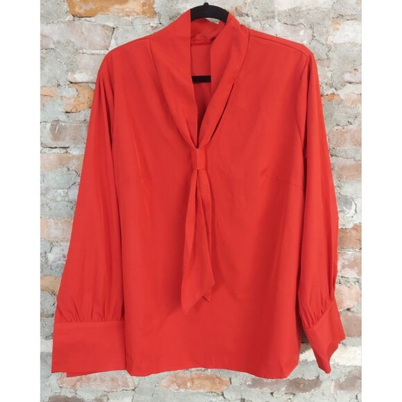 Shein Curve Blouse Womens Plus Size 1x Red Shirt Top A - Picture 1 of 3